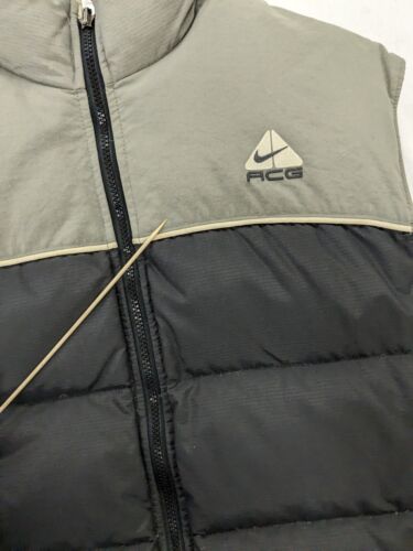 Vintage Nike ACG Puffer Vest Jacket Size Medium Gray Thermal Layer 2