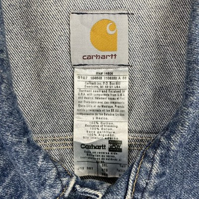 Carhartt Denim Trucker Work Jacket Size 3XL Tall J12 DST