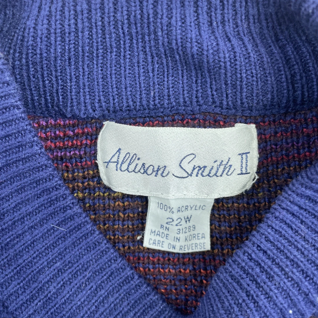 Vintage Allison Smith II Feather Crewneck Sweater Size 22W