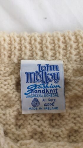 Vintage John Molloy Wool Cable Knit Crewneck Sweater Size XL Fisherman