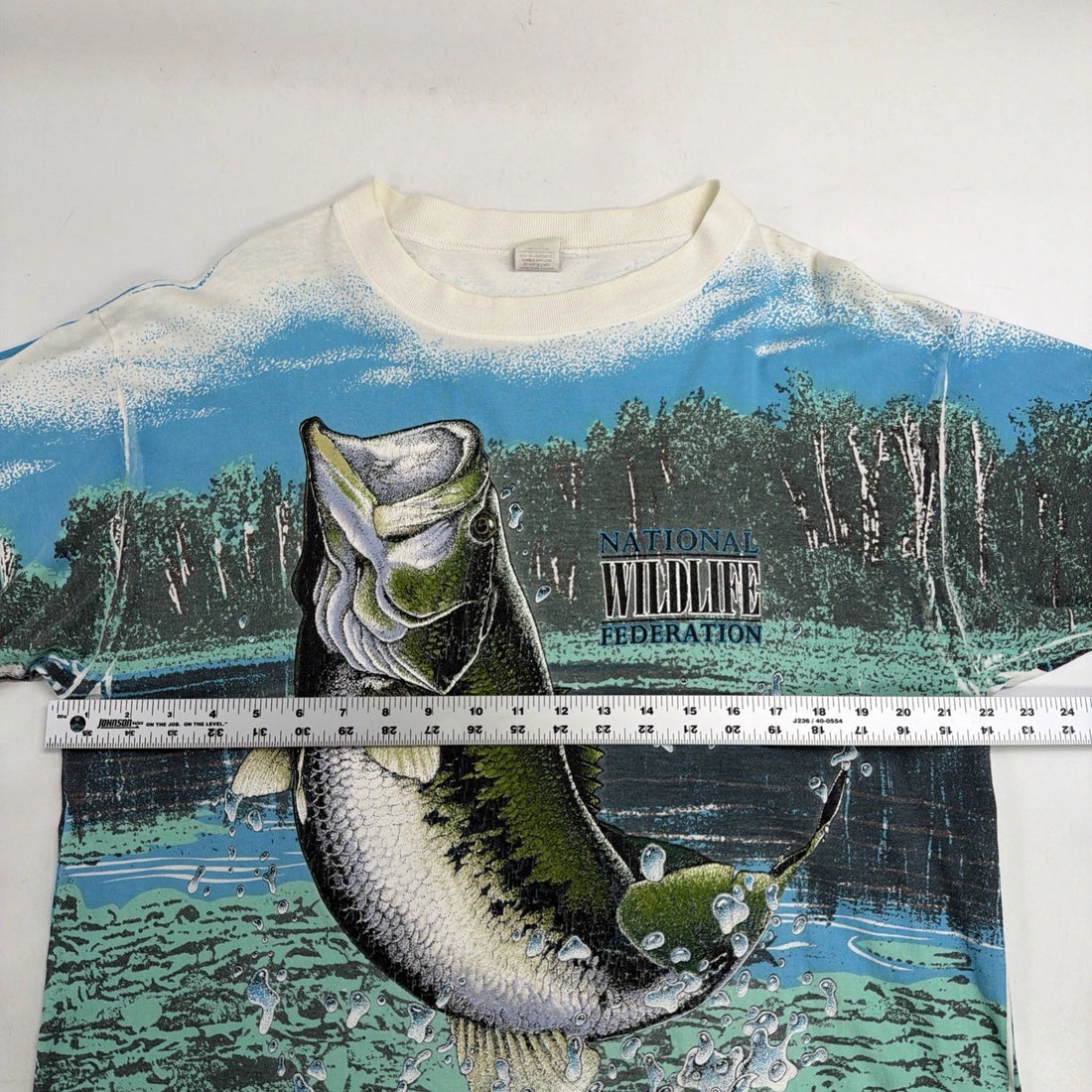 Vintage National Wildlife Federation Bass Fishing T-Shirt XL