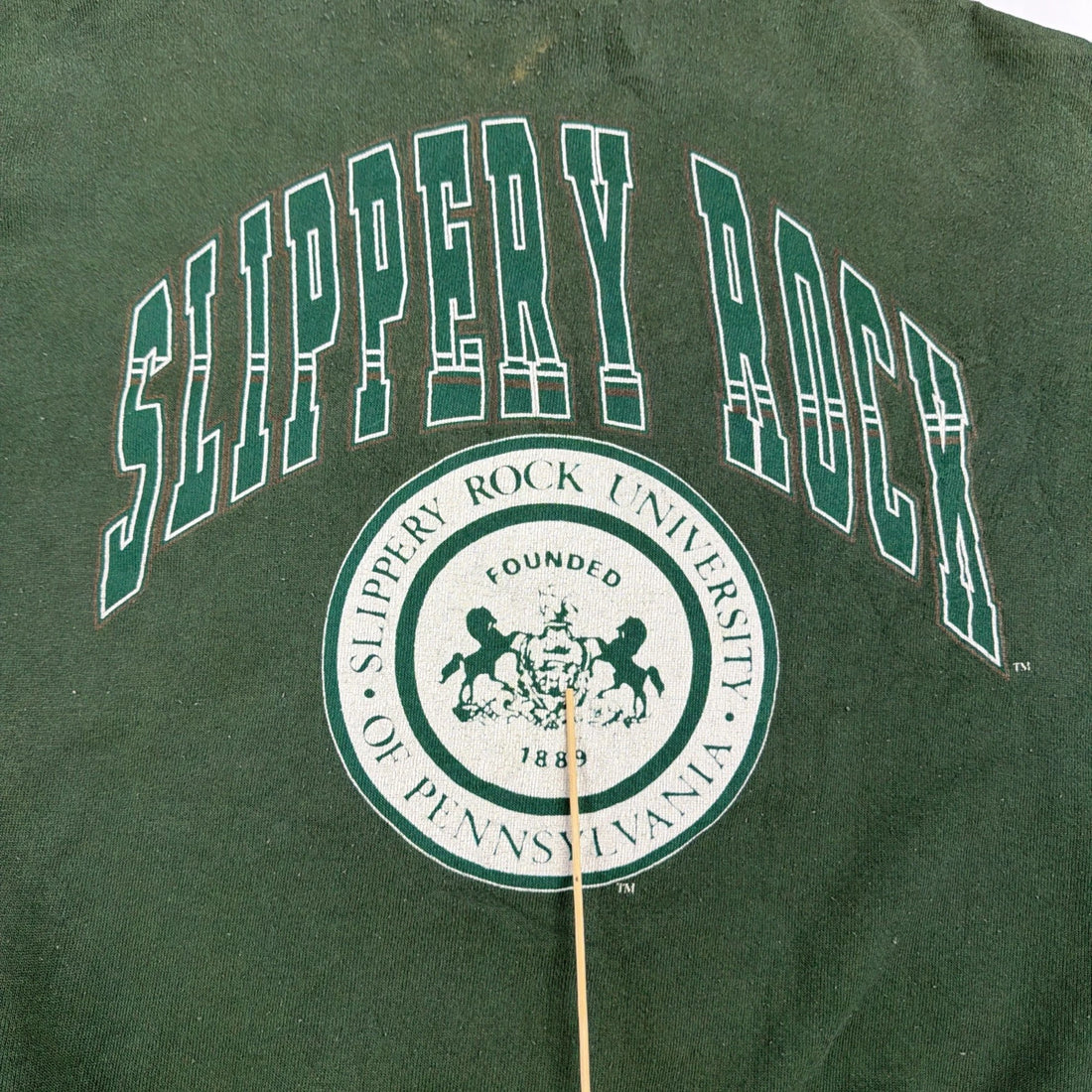 Vintage Slippery Rock Crest Crewneck Sweatshirt Size XL 90s