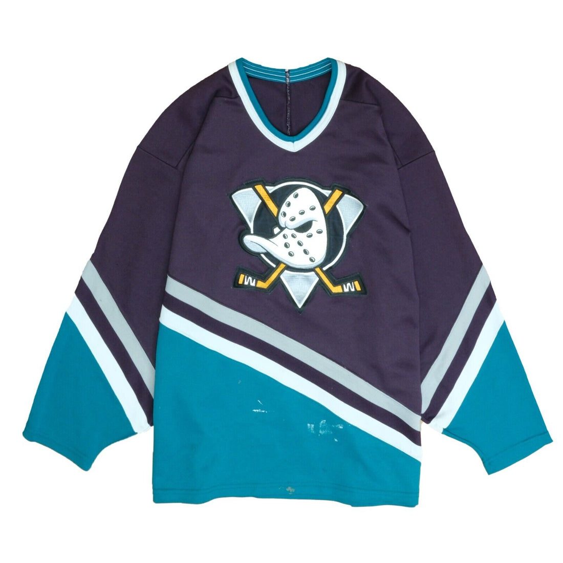 Anaheim Mighty Ducks 1990's Vintage NHL Crewneck Sweatshirt Maroon / L