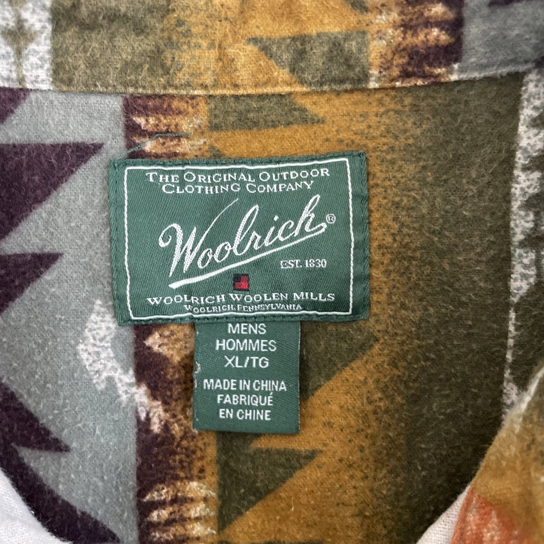 Woolrich Western Aztec Button Up Shirt Size XL