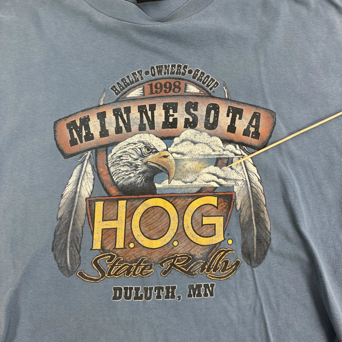 Vintage Harley Davidson Motorcycles Minnesota State Rally Eagle T-Shirt XL 90s