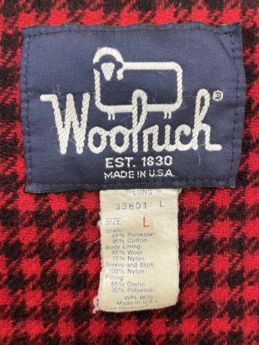 Vintage Woolrich Parka Coat Jacket Size Large Beige Wool Lined