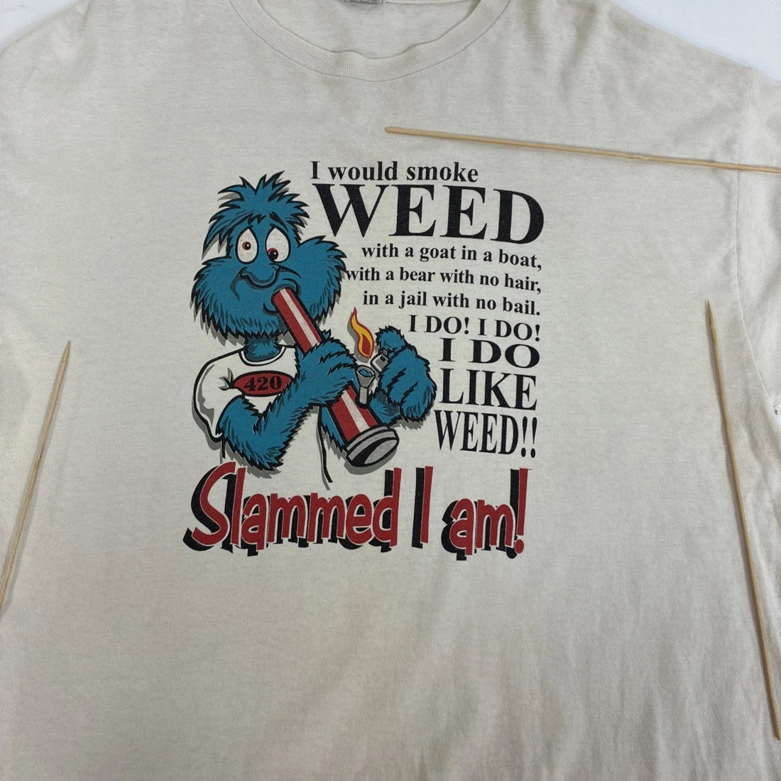 Vintage Weed Slammed I Am T-Shirt Size XL
