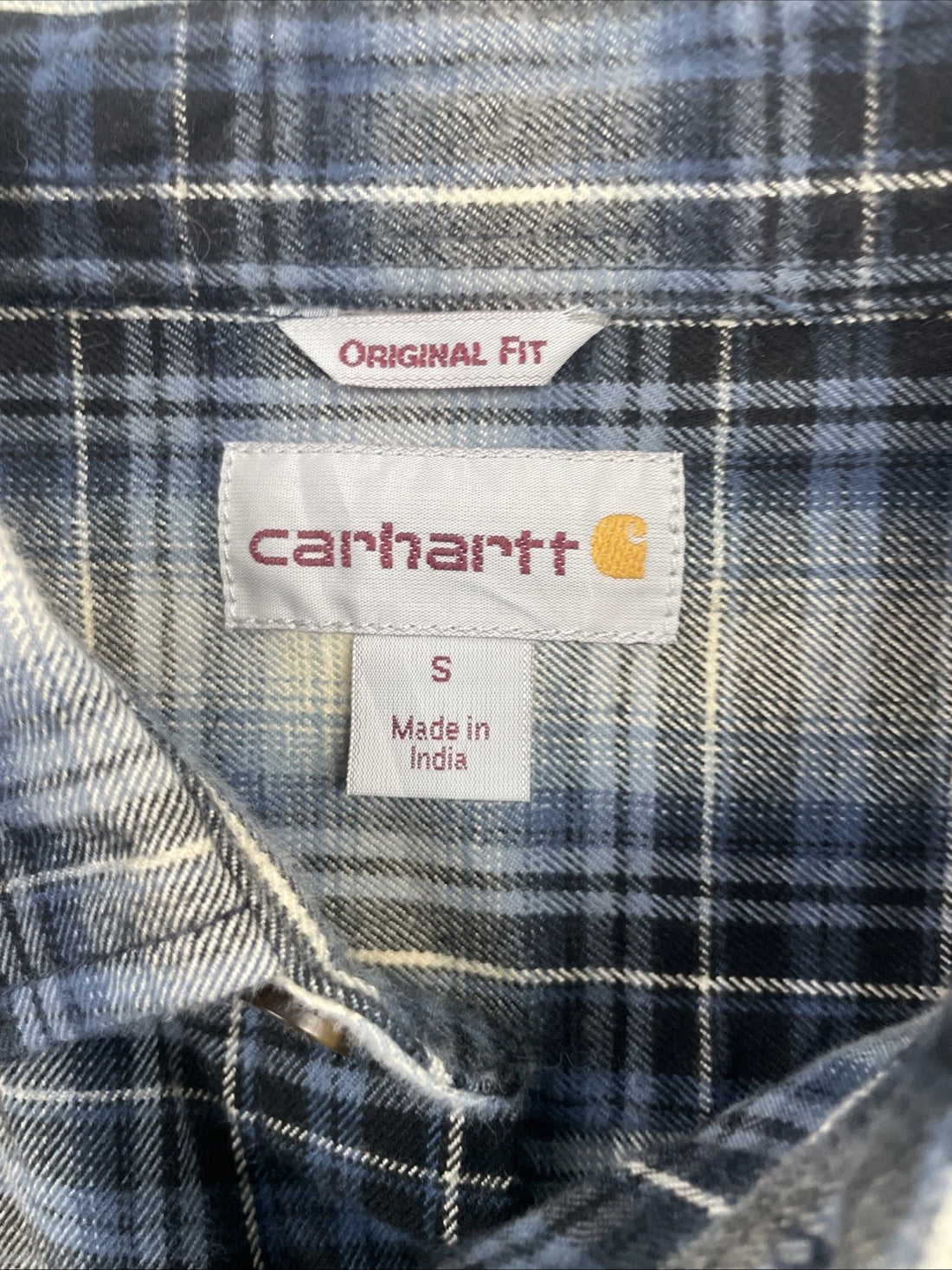 Vintage Carhartt Wool Long Sleeve Shirt Size Small