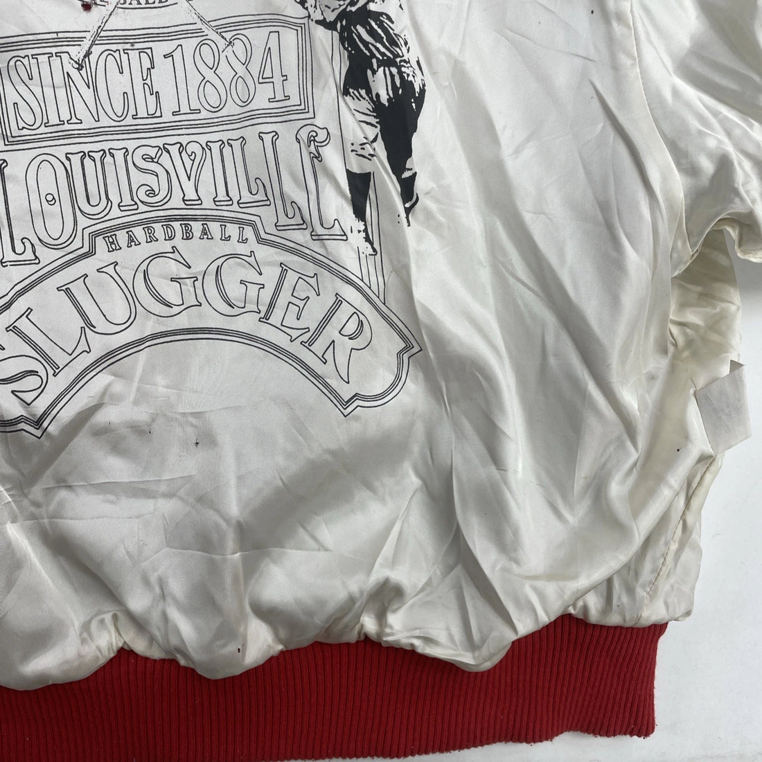 Vintage Louisville Slugger Baseball Leather Wool Varsity Jacket Size Large