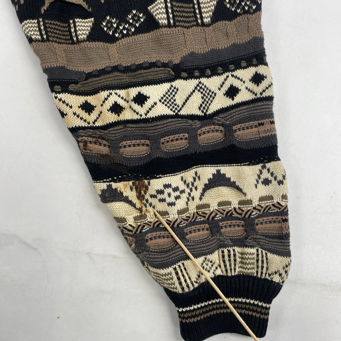 Vintage Cotton Traders 3D Knit Crewneck Sweater Size 2XLT Coogi Style