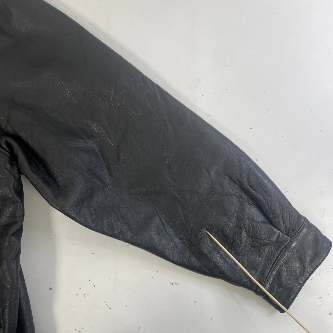 Vintage St. John's Bay Leather Bomber Jacket Size Large Black