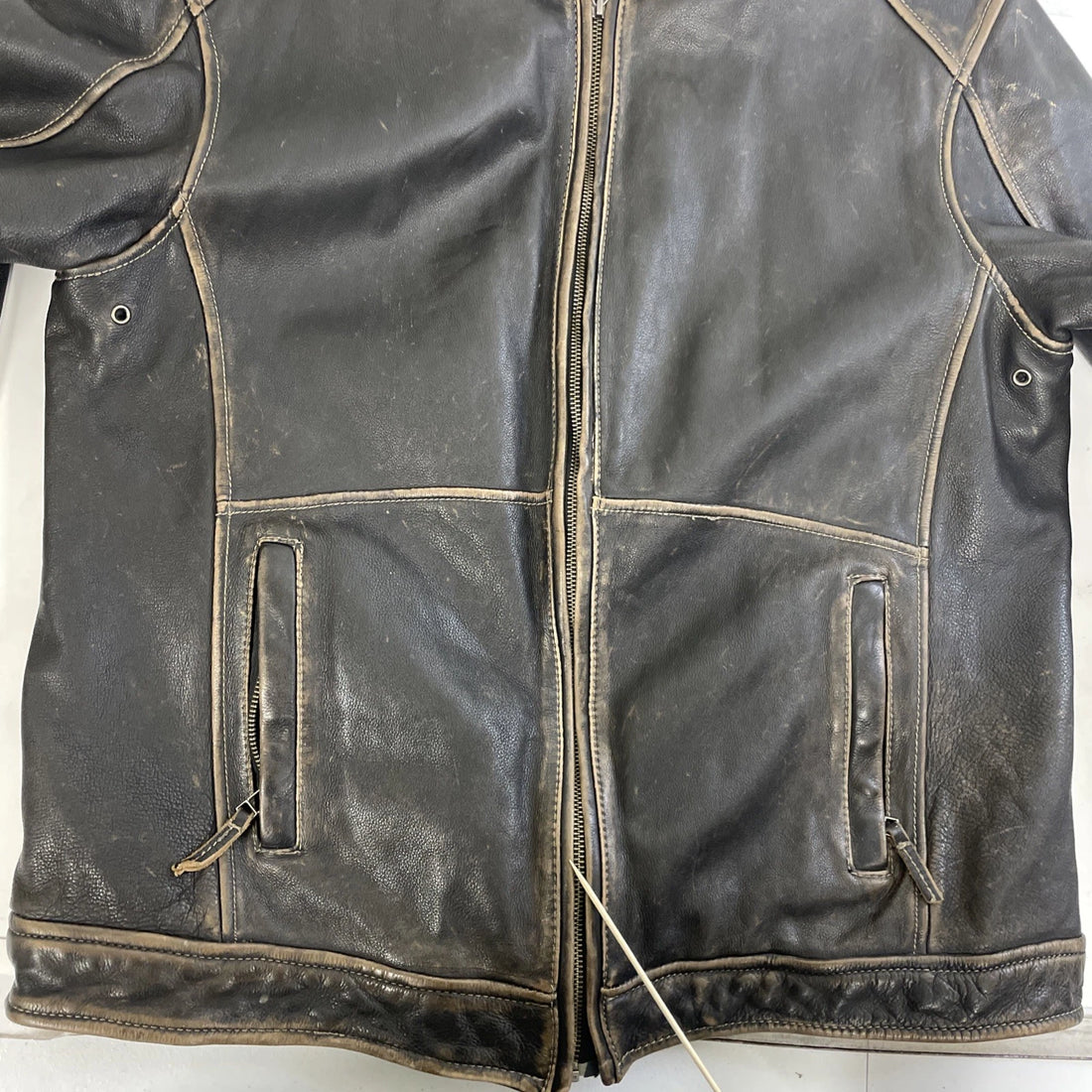 Danier Leather Cafe Racer Motorcycle Jacket Size XL