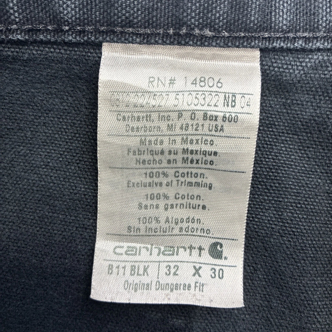 Carhartt Carpenter Work Pants Size 32 X 30 Black