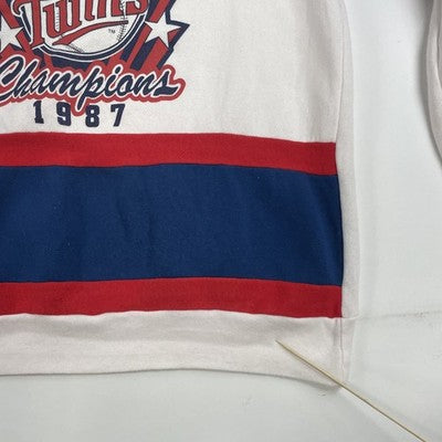 Vintage Minnesota Twins World Series Champs Nutmeg Sweatshirt Large 1987 80s MLB