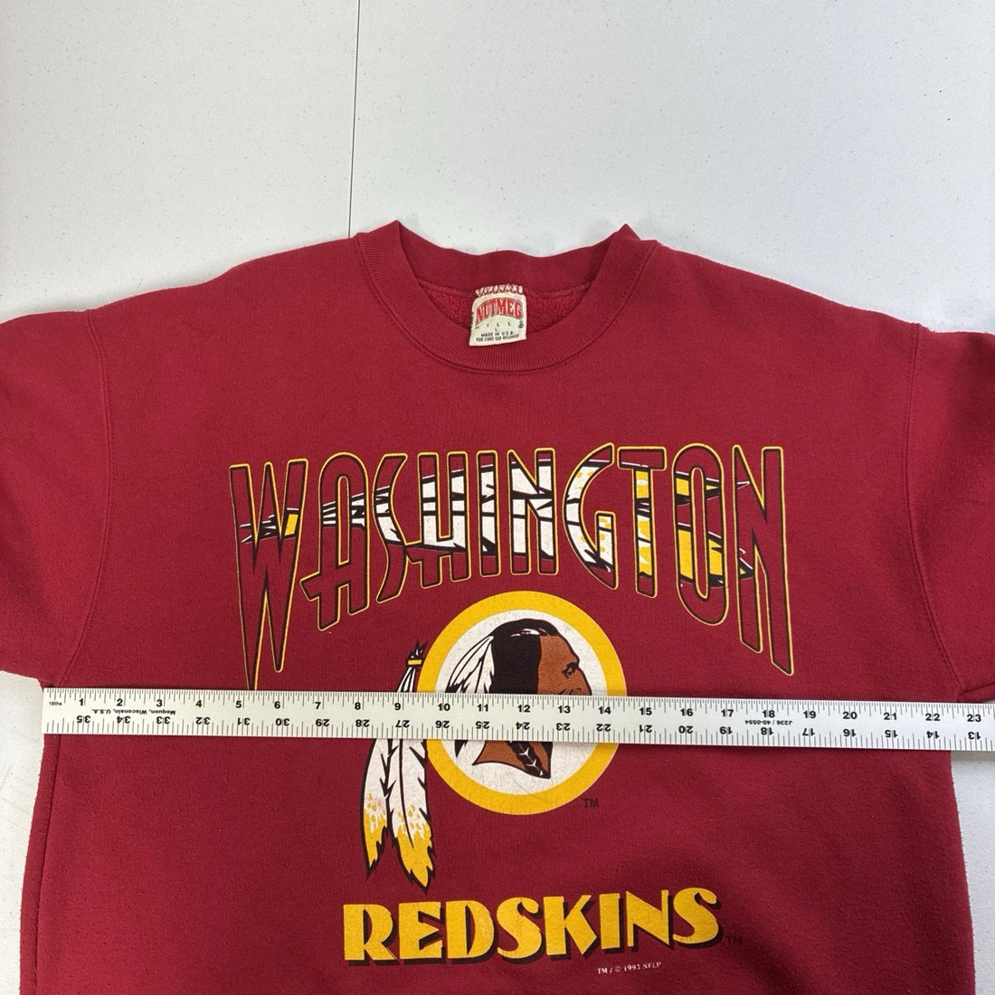 Vintage Washington Redskins Nutmeg Sweatshirt Crewneck Size Large 90s NFL
