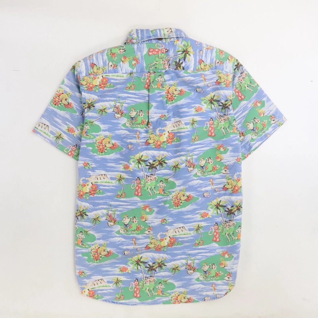 Ralph Lauren Hawaiian Tropical Short Sleeve Button Up Shirt Medium Pullover