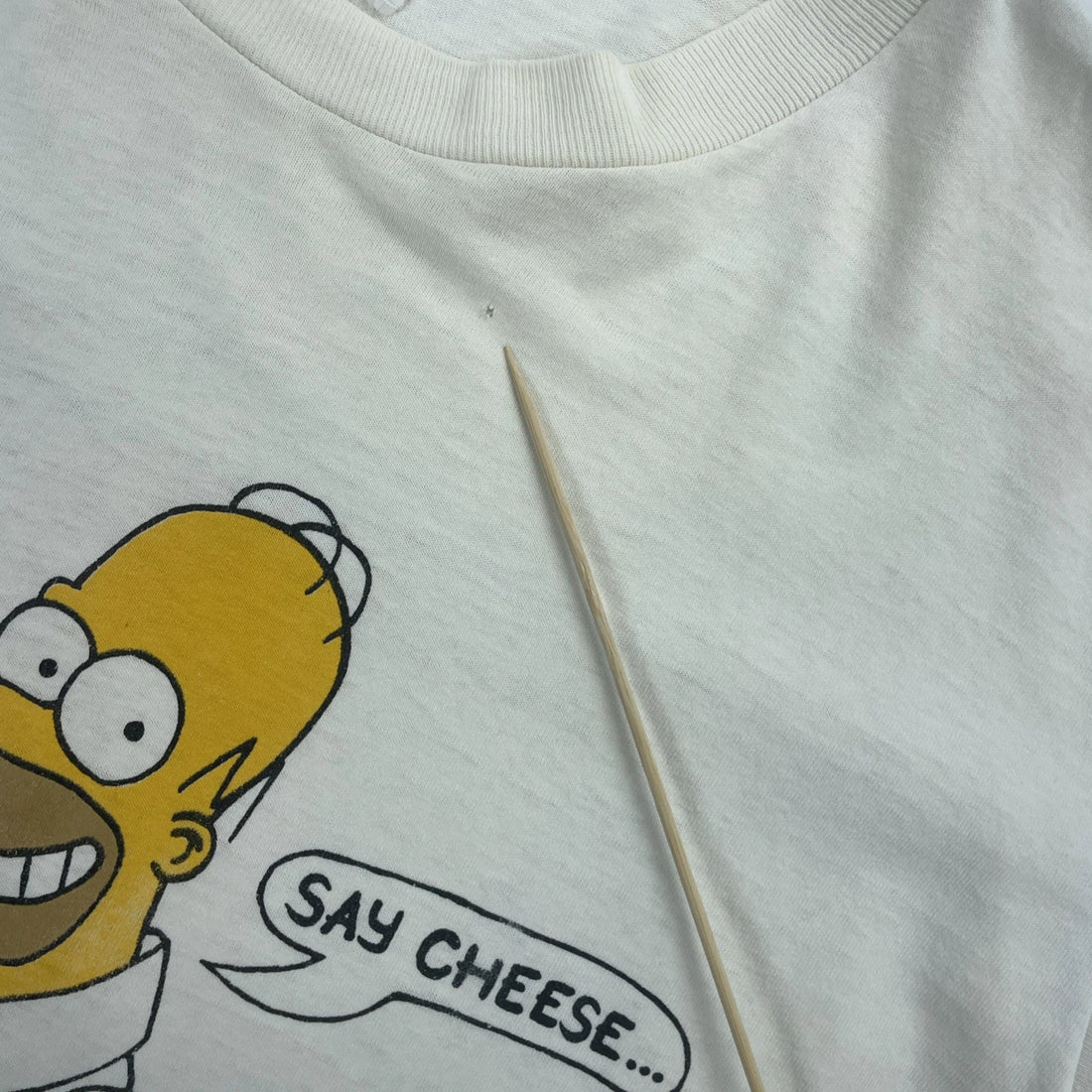 Vintage The Simpsons Say Cheese T-Shirt Size Large 1989 80s