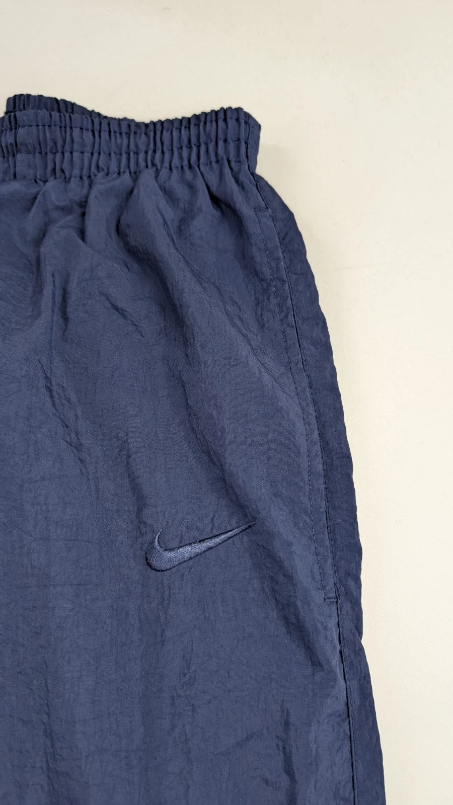 Vintage Nike Nylon Track Pants Size Large Tonal Blue