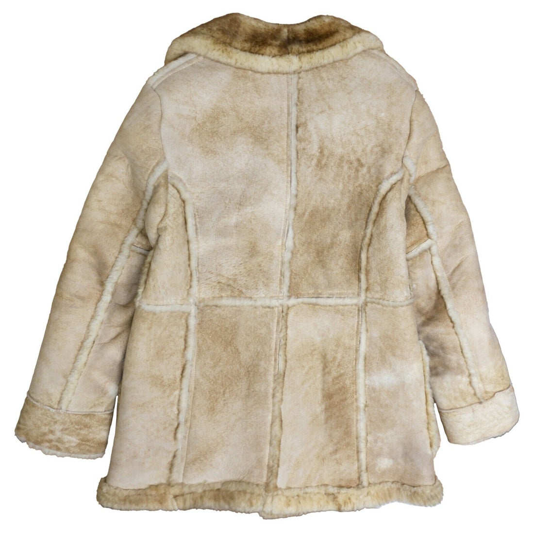 Vintage Shearling by Lawrence Parka Coat Jacket Size 44 Beige