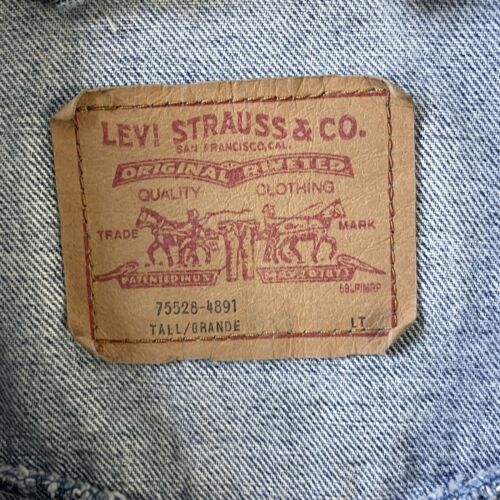 Vintage Levi Strauss & Co Denim Trucker Jacket Size Large Tall