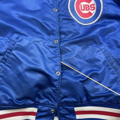 Vintage Chicago Cubs Starter Satin Bomber Jacket Size XL MLB