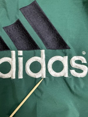 Vintage Adidas Windbreaker Light Jacket Size XL Green Black