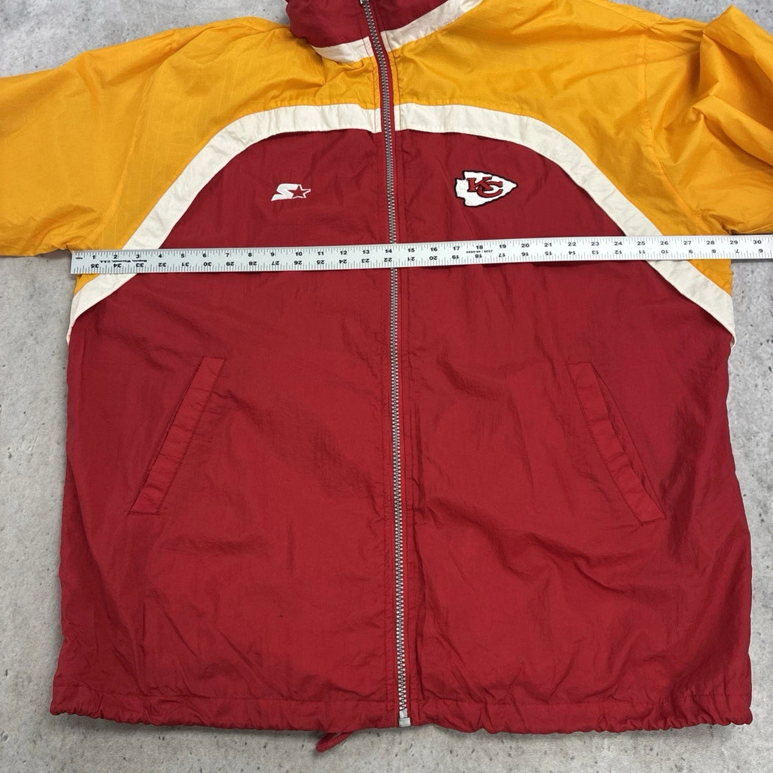 Vintage Kansas City Chiefs Starter Windbreaker Light Jacket Size 2XL NFL