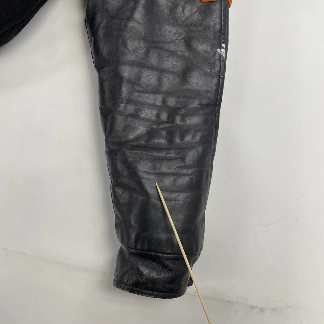 Vintage Football Sr. League Champs Leather Wool Varsity Jacket Size 40 80s