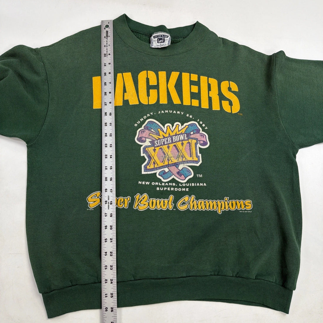 Vintage Green Bay Packers Super Bowl XXXI Champions Sweatshirt Large 90s NFL