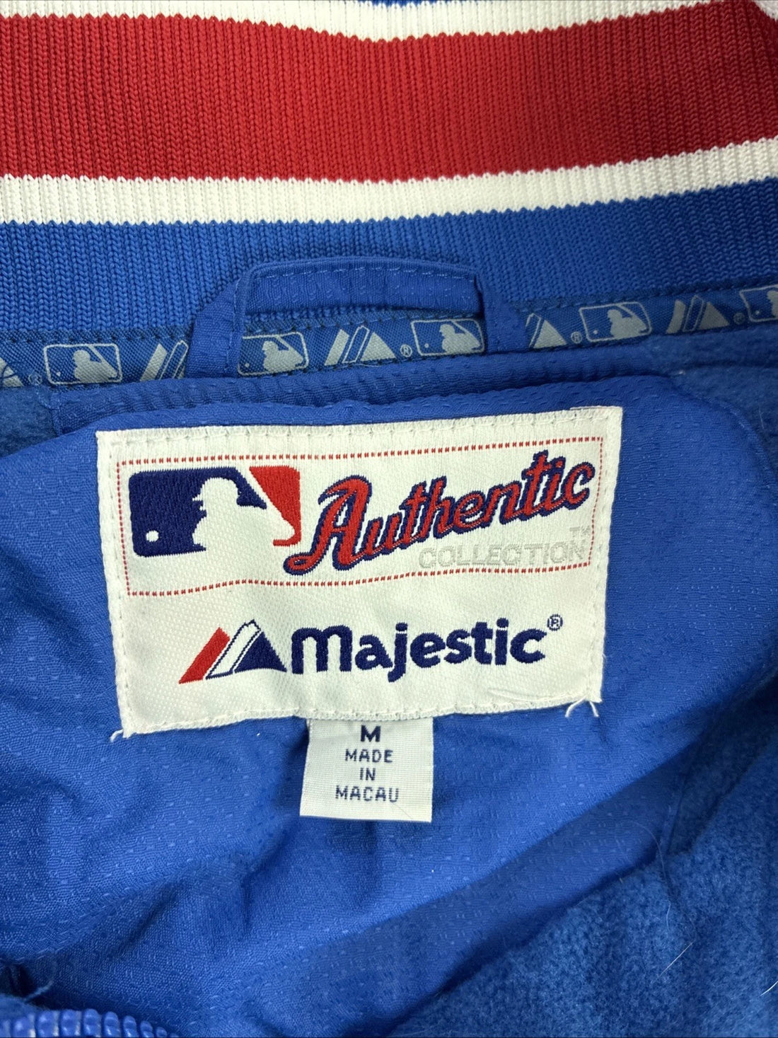 Chicago Cubs Majestic Dugout Bomber Jacket Size Medium MLB