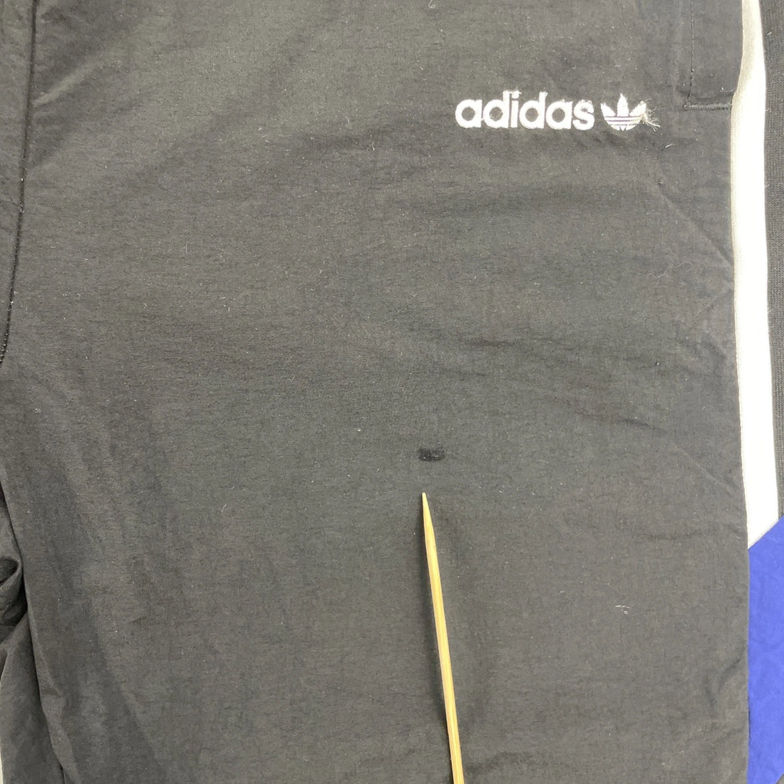 Vintage Adidas Nylon Track Pants Size Medium Fleece Lined