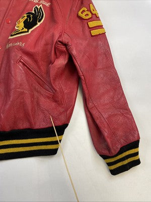 Vintage West St Paul Warriors Football Butwin Leather Varsity Jacket 46 1964 60s