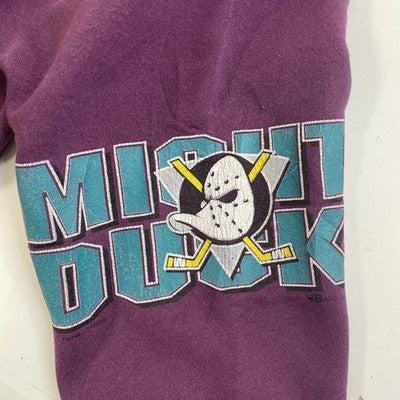 Vintage Anaheim Mighty Ducks Sweatshirt Hoodie Youth Size Large 90s NHL