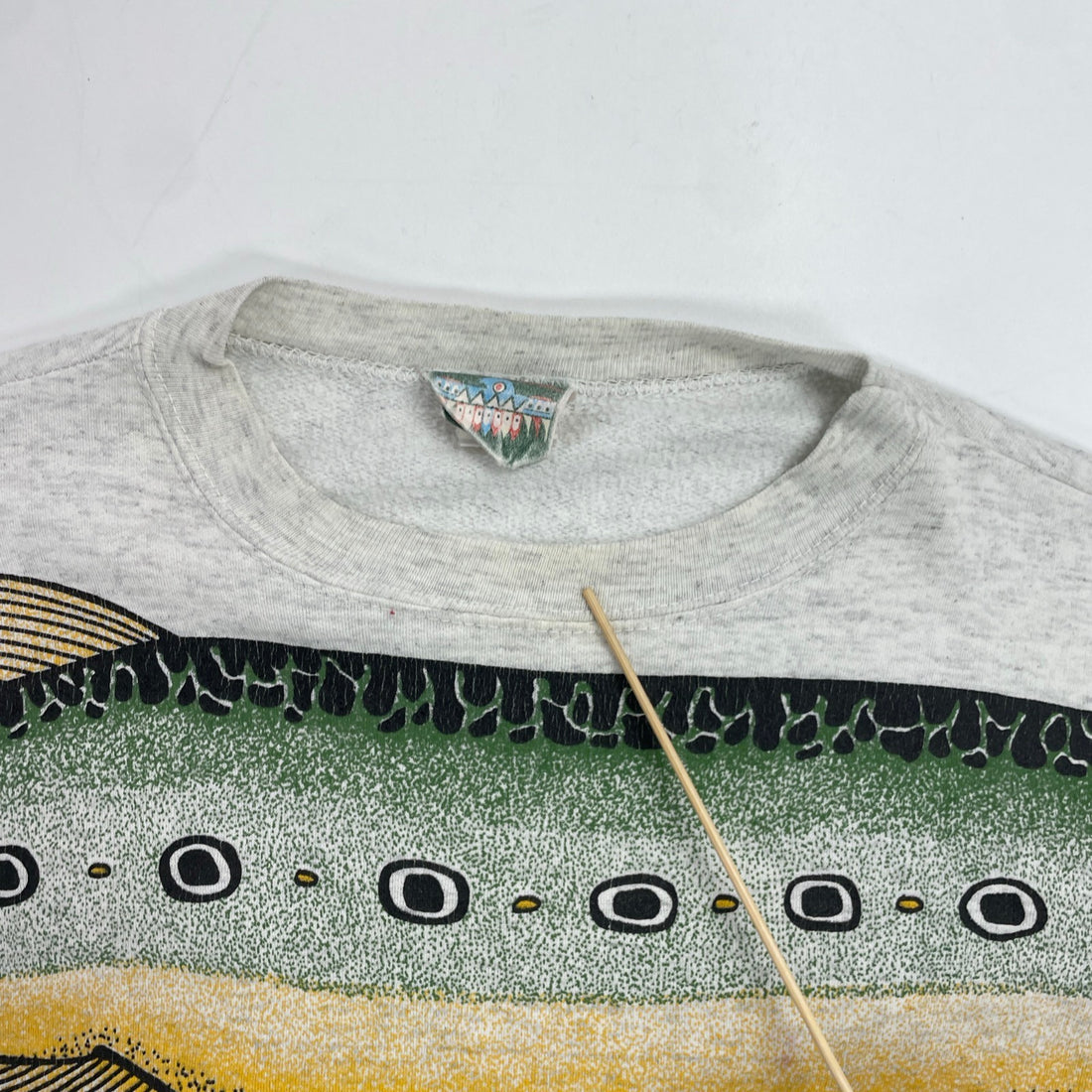 Vintage That Big Eh? Fish Sweatshirt Crewneck XL Spell Out Parody Humor 1993 90s