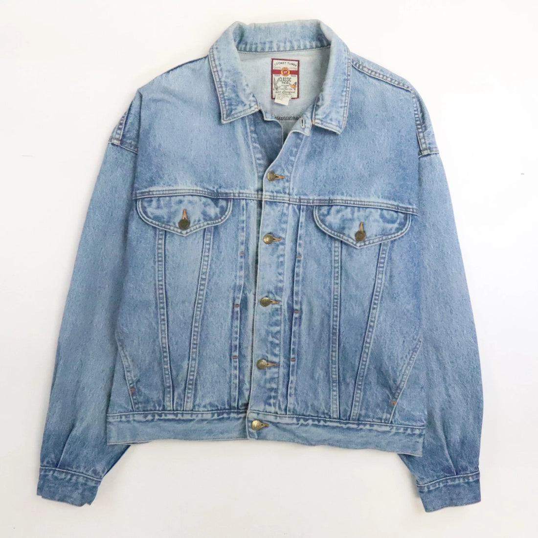 Vintage Looney Tunes Denim Jacket Size Large