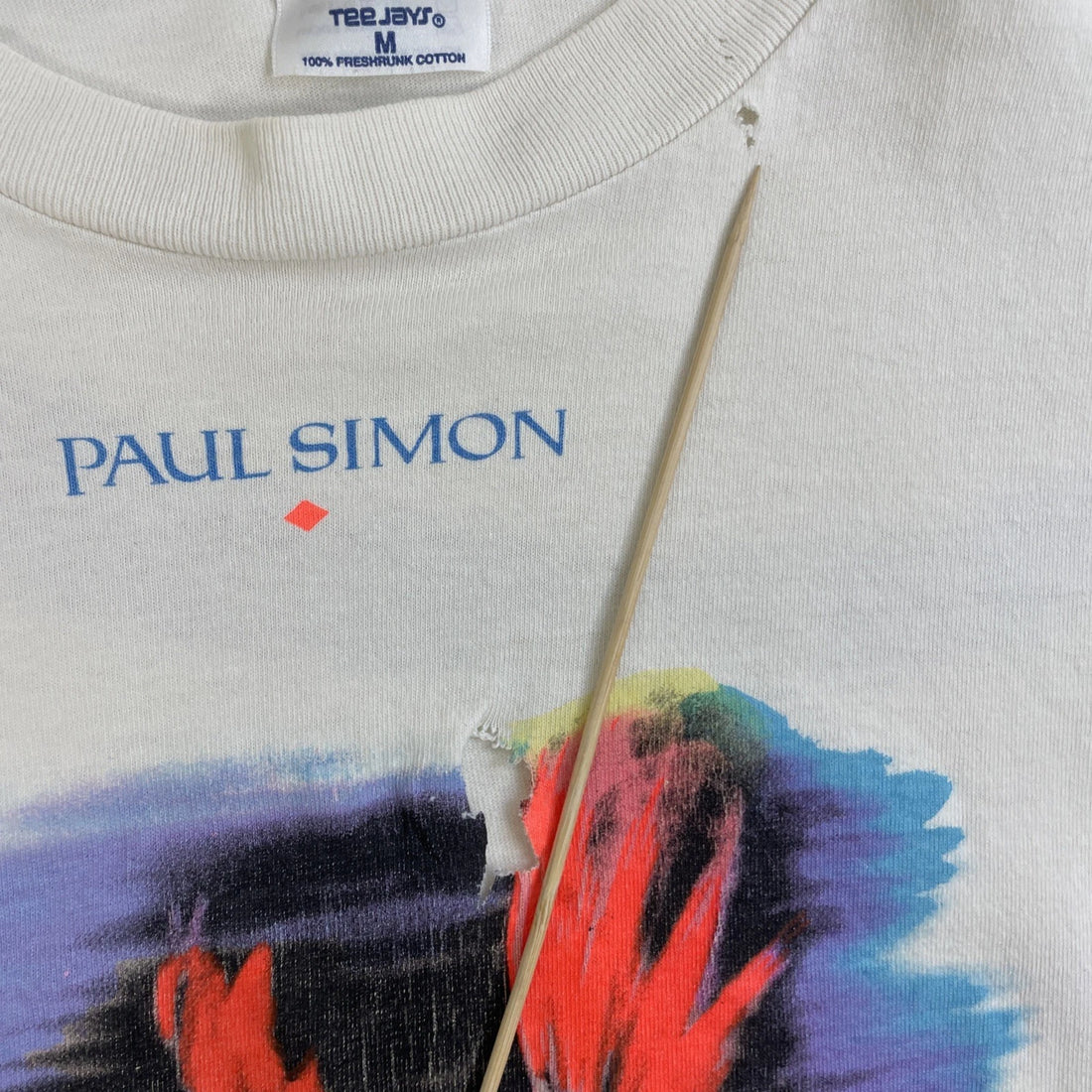 Vintage Paul Simon The Rhythm Of The Saints T-Shirt Size Medium 1991 90s