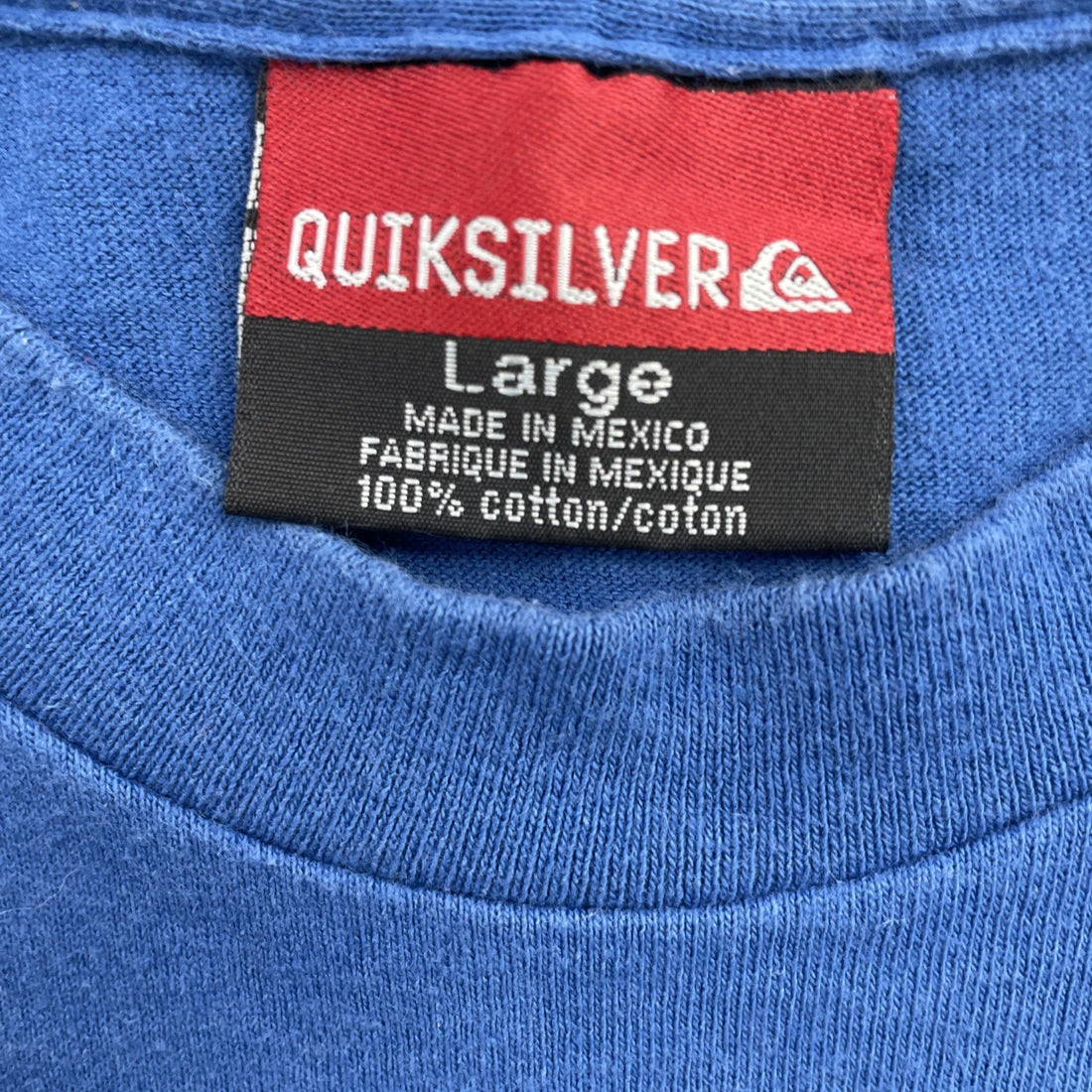 Vintage Quiksilver Boardriding T-Shirt Size Large Blue