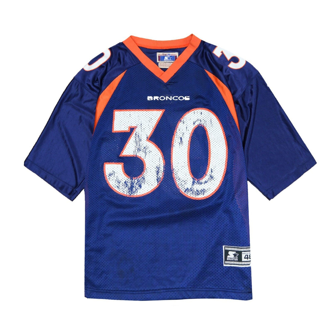 Vintage Denver Broncos Terrell Davis Starter Football Jersey Size 48 NFL 90s