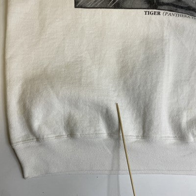 Vintage Tiger Crewneck Sweatshirt Size Large Nature 90s