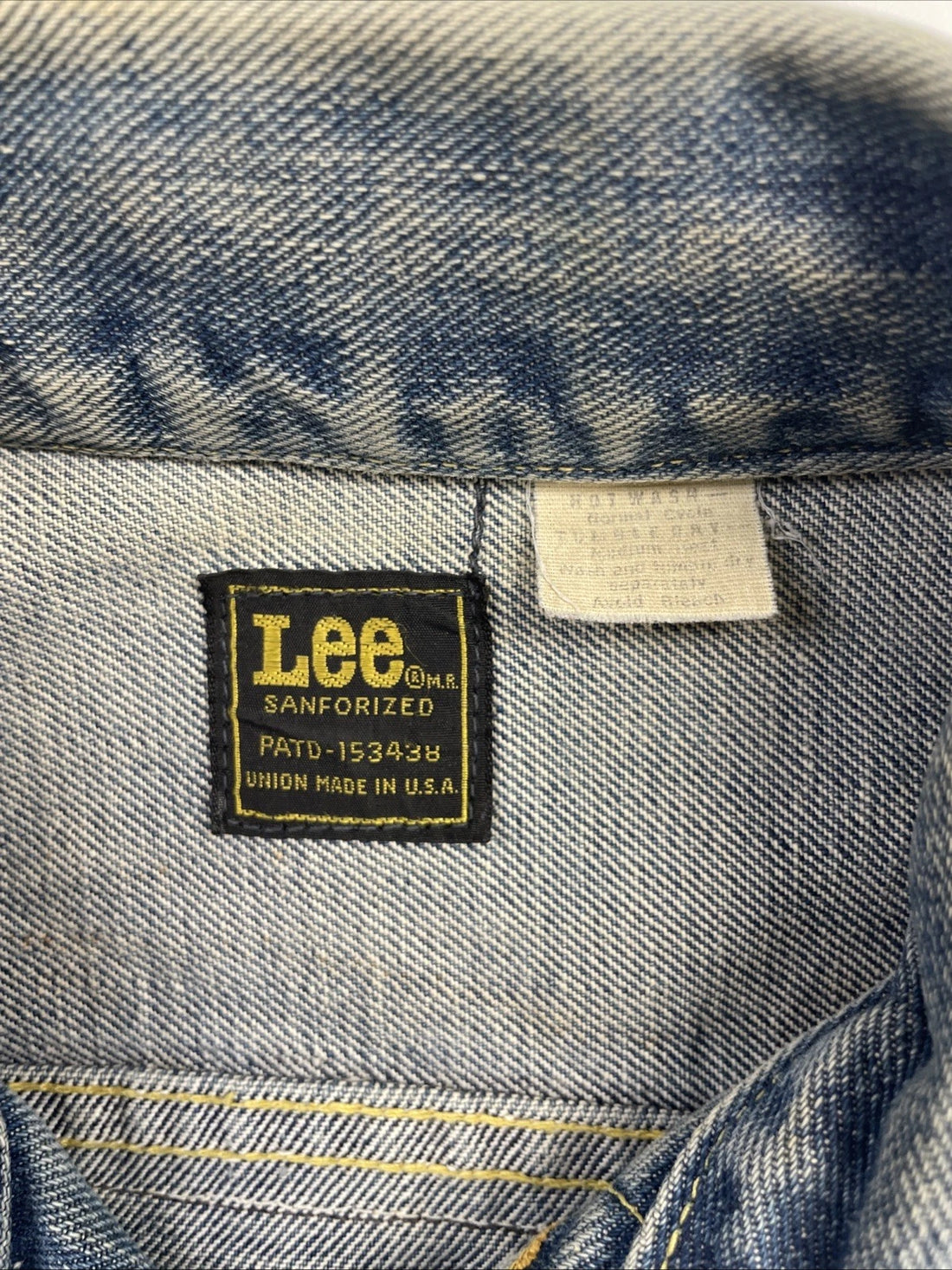 Vintage Lee Sanforized Denim Jacket Small PATD-153438 Montreal Canada Patch 70s