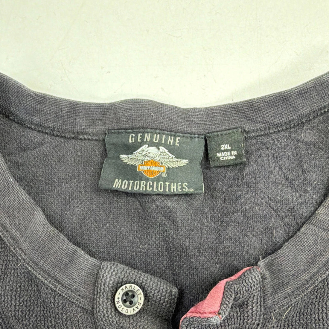 Harley Davidson Motorcycles Henley Long Sleeve Shirt Size 2XL