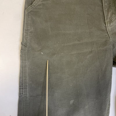 Carhartt Canvas Carpenter Work Pants Size 32 X 34 Green