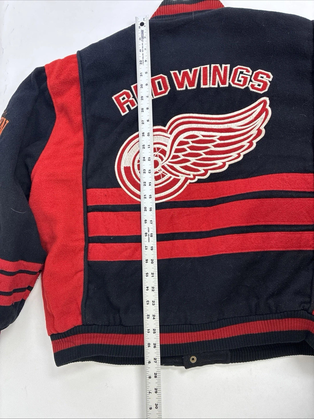 Vintage Detroit Red Wings Nutmeg Wool Varsity Jacket Size Large NHL