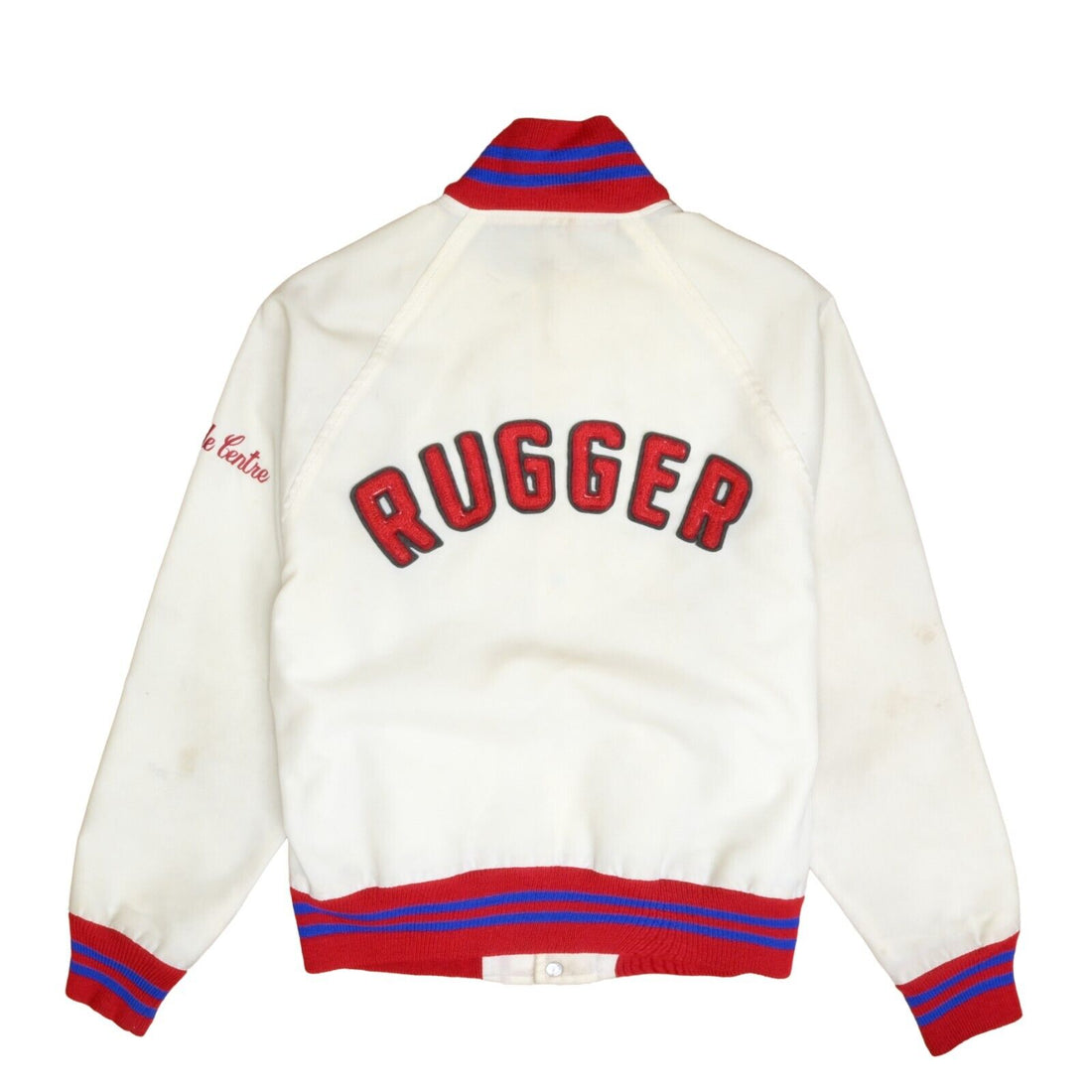 Vintage Riverdale Raiders Champs Varsity Jacket Size Medium Beige 70s