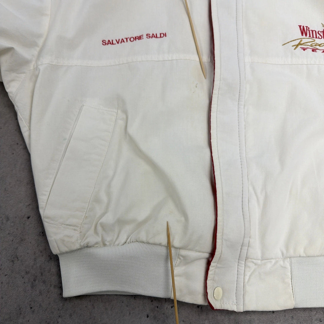 Vintage Winston Racing Team Bomber Jacket Size Medium