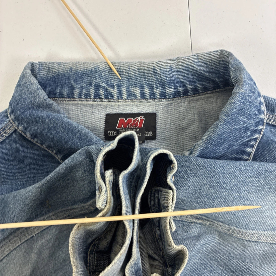 Vintage Mecca Jeans Denim Trucker Jacket Size XL Y2K