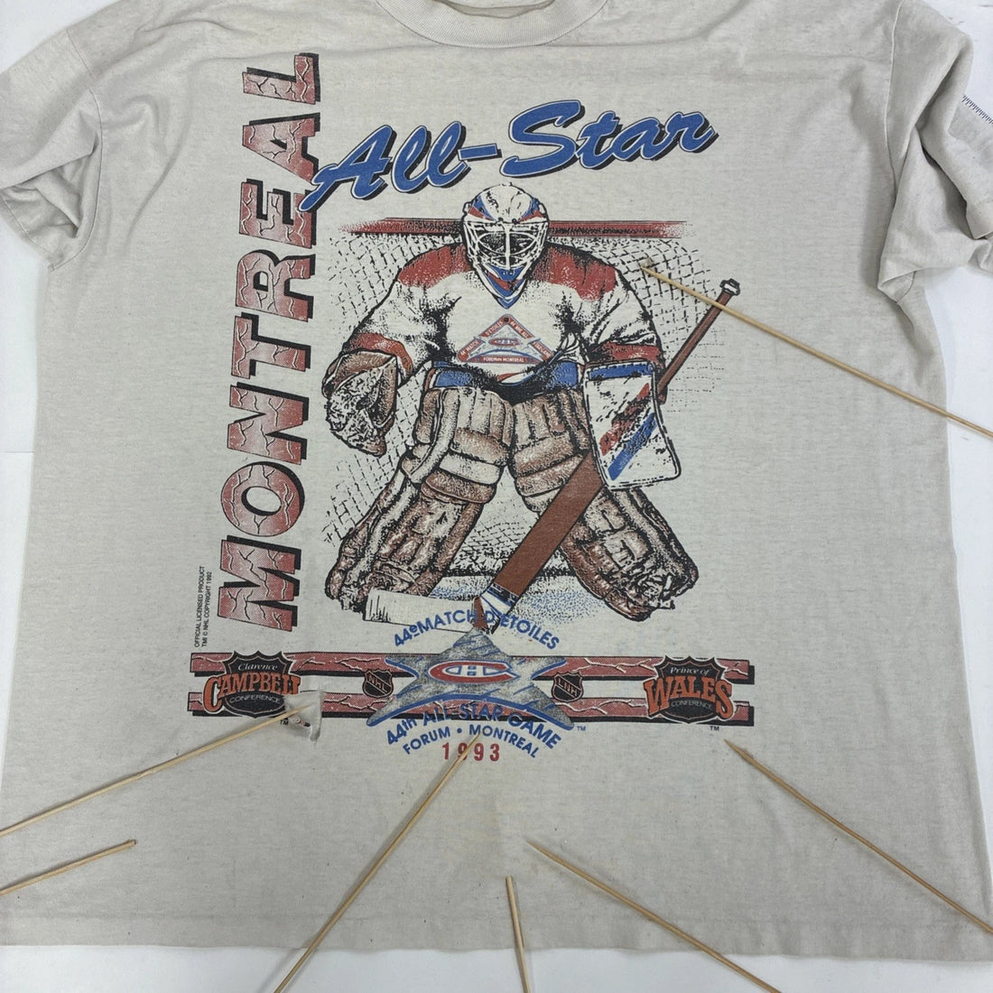 Vintage Montreal Canadiens All Star Game T-Shirt Size XL 1993 90s NHL