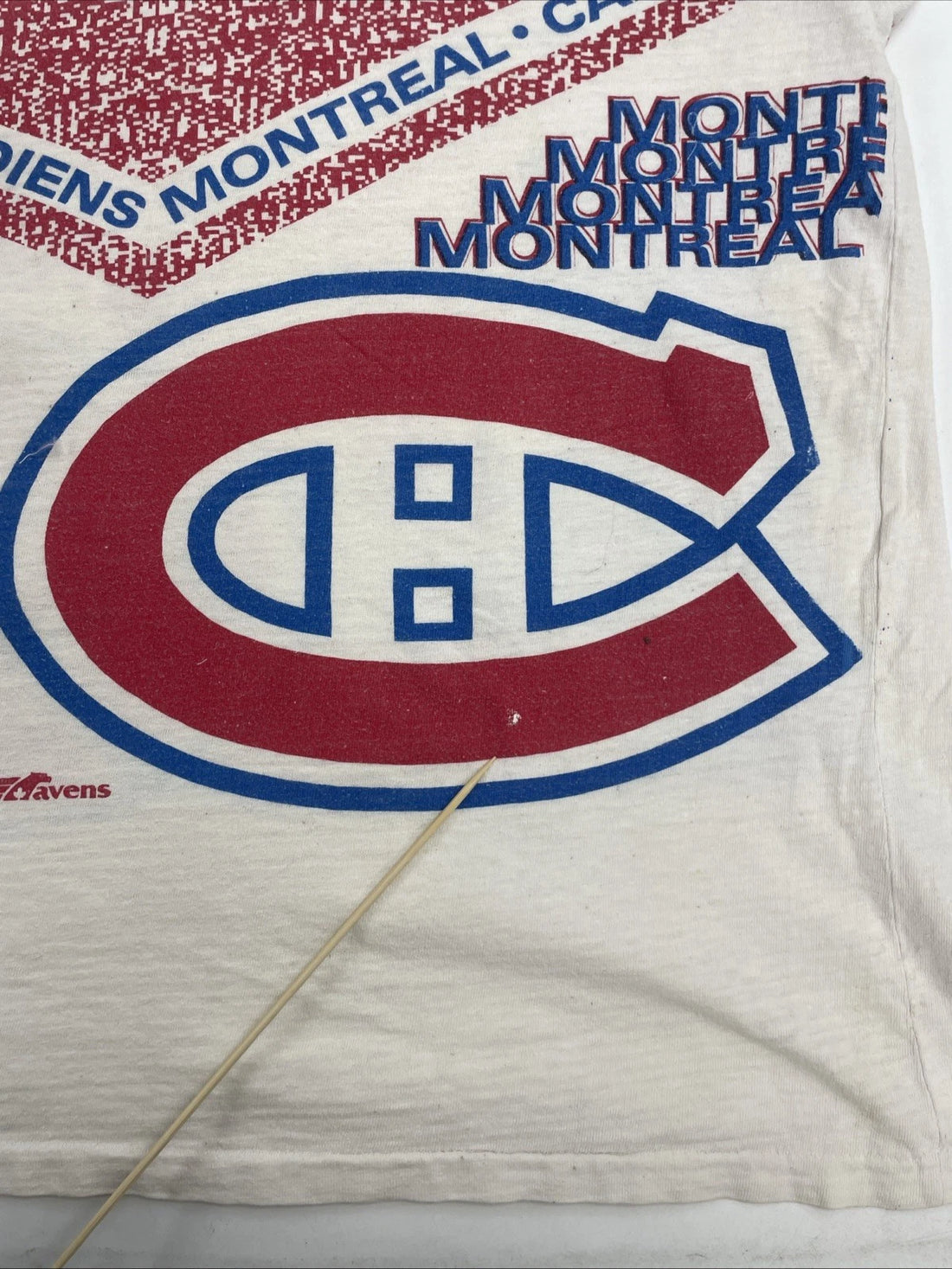 Vintage Montreal Canadiens T-Shirt One Size All Over Print NHL