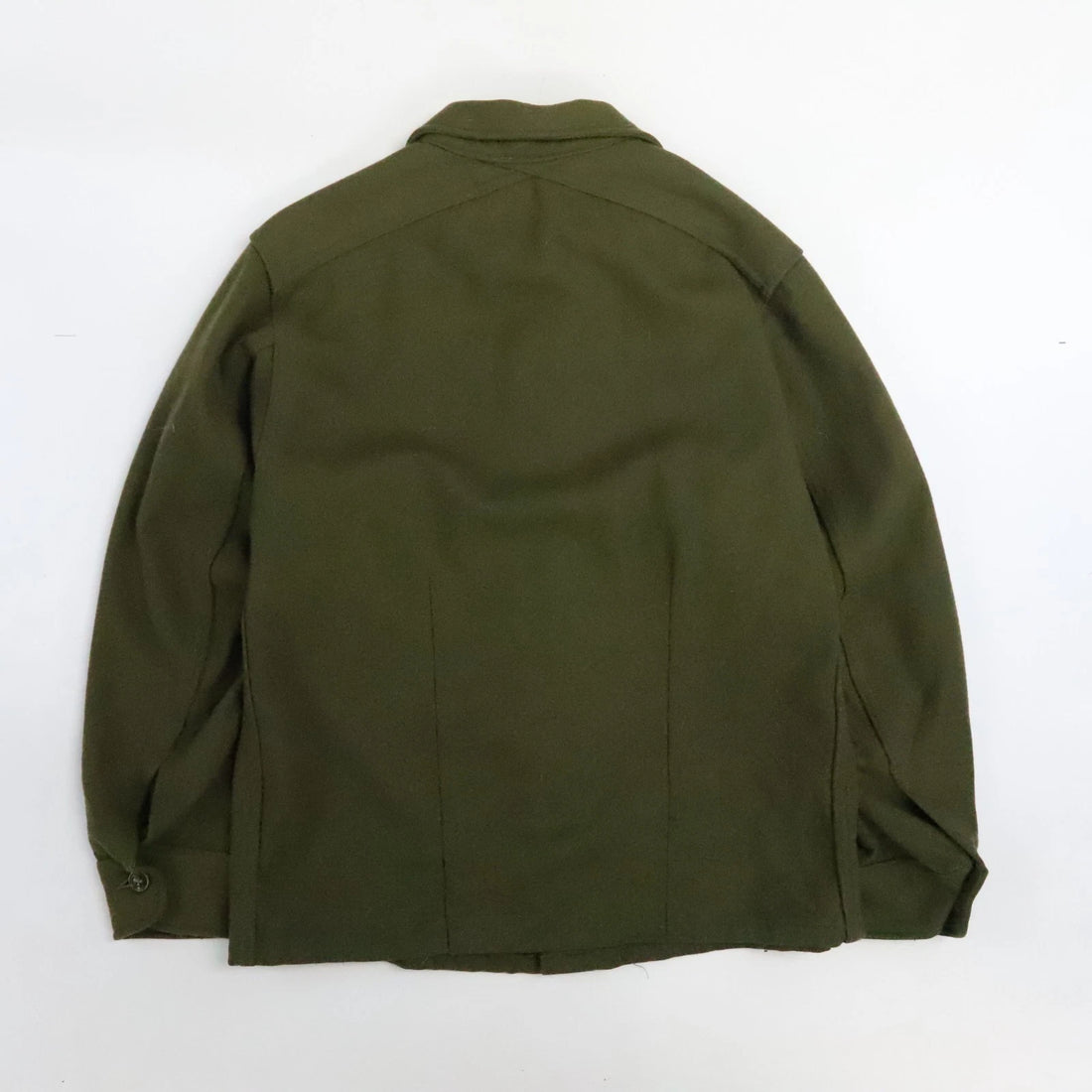 Military Army Wool Button Up Field Shirt Size Large