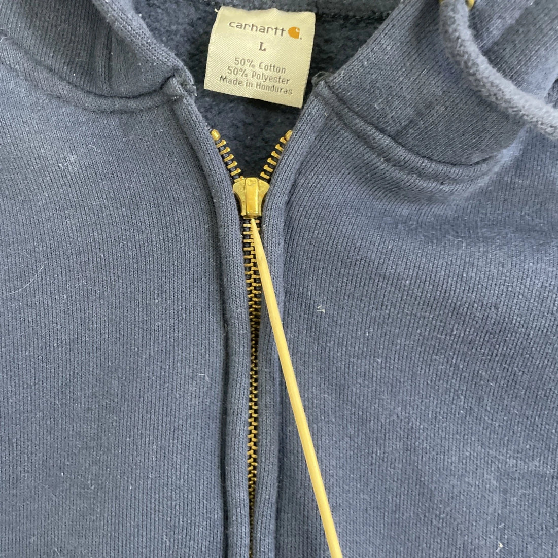 Carhartt Full Zip Sweatshirt Hoodie Size Large Blue